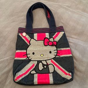 Vintage Hello Kitty canvas & denim tote. Hello Kitty Goes to England 🇬🇧